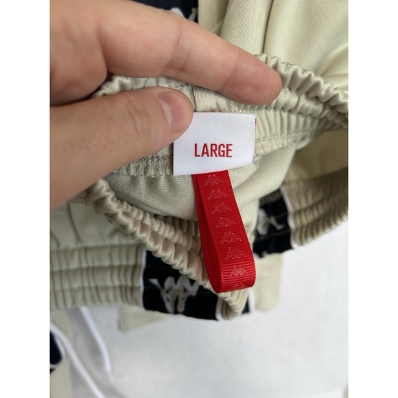 Kappa 222 Banda Track Suit In Beige & Navy Blue - Jacket and Pants Unisex L Slim - Picture 11 of 12